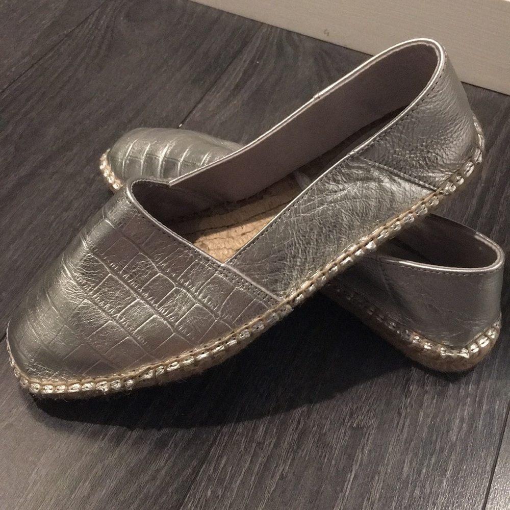 ZARA silver espadrilles
